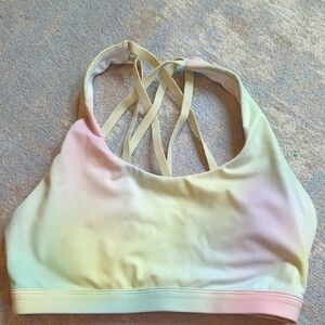 Fabletics Pastel Strappy Sports Bra XS